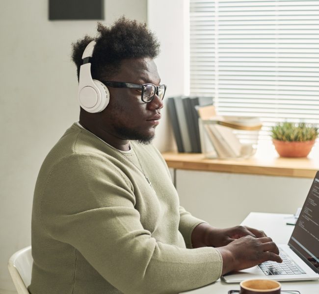 Software developer working at modern office.